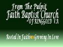 From The Pulpit-FBC Ringgold