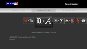 MLB.TV on Roku Screenshot