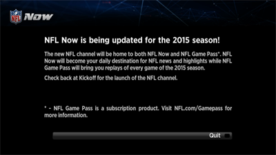 NFL Now Roku Screenshot