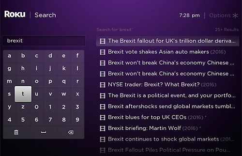 Roku Search screenshot