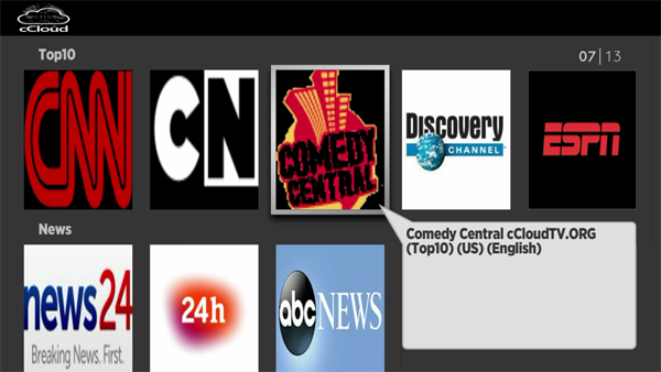 cCloud Roku Private Channel Screenshot