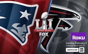 Stream Super Bowl LI for free on Roku