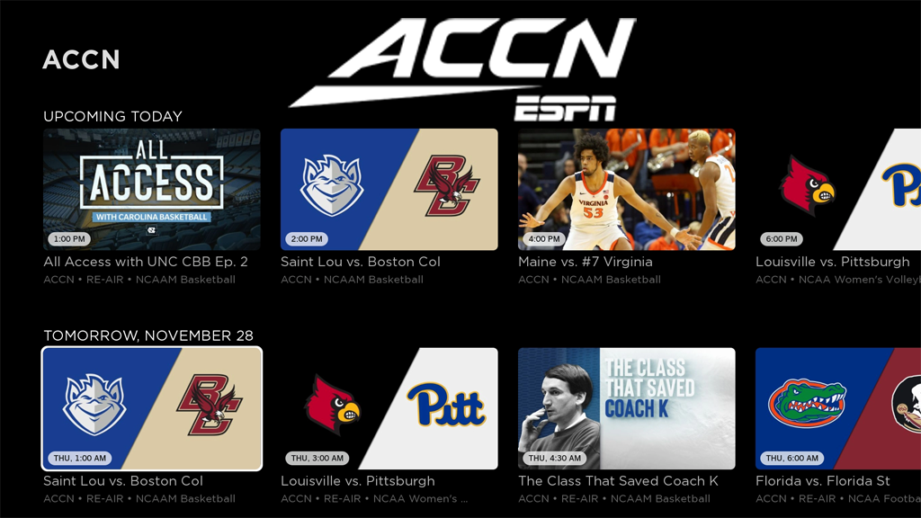 How to watch ACC Network on Roku | Roku Guide