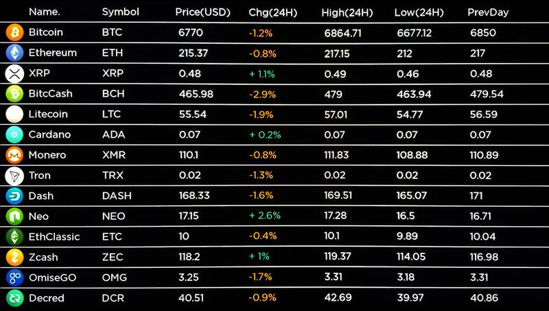 crypto price charts